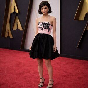 Betsey Johnson Strapless Y2K Dress Short Mini Cocktail Party Women Pink S